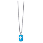 Collana Uomo 2Jewels 251673 Ikon Piastrina Turchese Croce