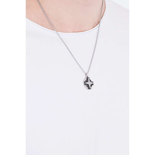 Collana uomo acciaio 2Jewels 261676 con rosa dei venti e cristalli eleganti