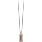 Collana Uomo 2Jewels Acciaio 316L PVD Oro Rosé Techno City Piastrina 50cm 251705