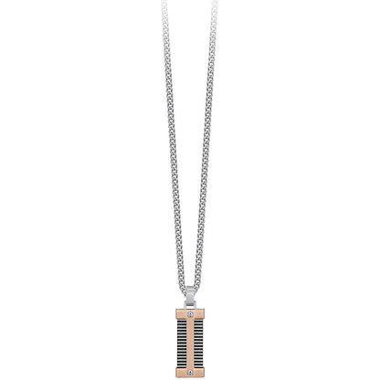 2JEWELS COLLANA IN ACCIAIO DA UOMO 50 CM 251705 piastrina oro rose'