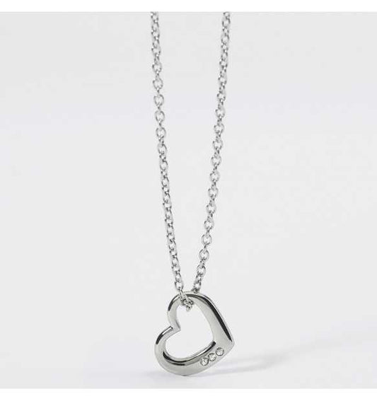 2JEWELS GIROCOLLO IN ACCIAIO INOX CON PENDENTE CUORE E CRISTALLI PER DONNA 251792