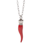 Collana Donna 2Jewels 251797 Acciaio Cornetto Rosso Smaltato Portafortuna