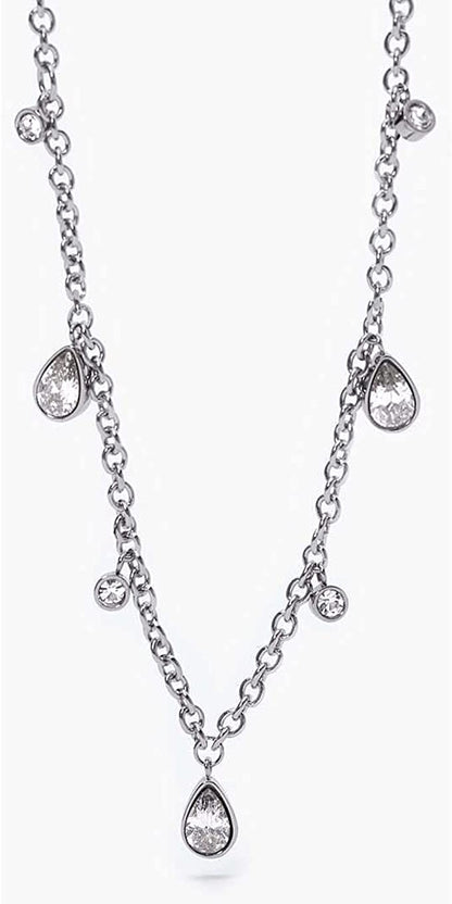 2JEWELS girocollo in acciaio e cristalli  ciondoli a goccia per donna 251827