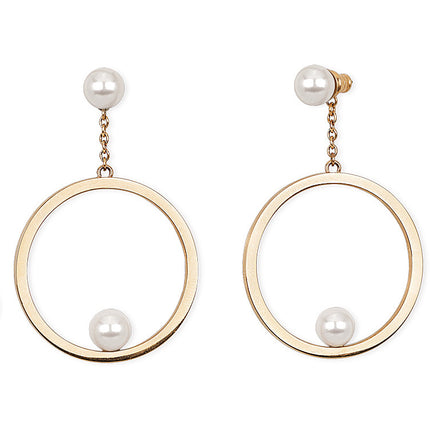 Orecchini Cerchio Donna Acciaio Oro con Shell Pearl 2Jewels 261247
