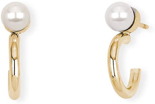 2JEWELS ORECCHINI A LOBO IN ACCIAIO DORATO PER DONNA E PERLA DI CONCHIGLIA 261291