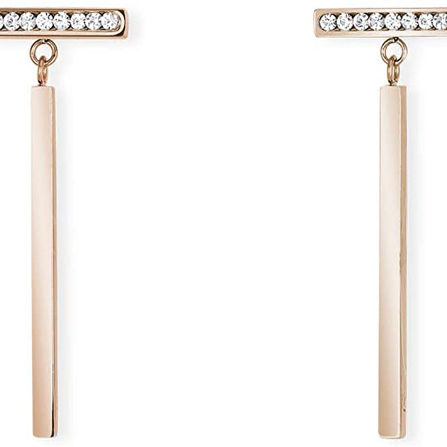 Orecchini Pendenti Donna Acciaio PVD Oro Rosa con Cristalli 2Jewels 261297