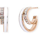 Orecchini Donna 2Jewels 261323 Lobo Acciaio Dorato Smalto Bianco Anallergici