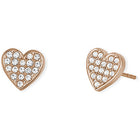 Orecchini Lobo Donna 2Jewels 261344 Acciaio Rosa Cuore di Cristalli