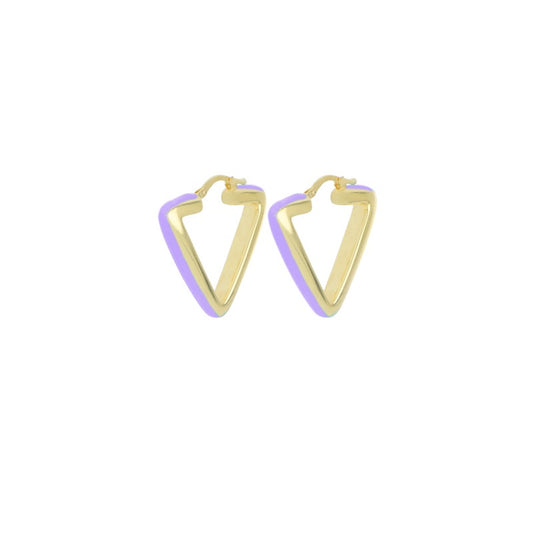 ORECCHINI IN ARGENTO 925 PER DONNA CON BANDA SMALTATA