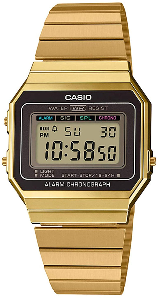 CASIO OROLOGIO DA POLSO AL QUARZO VINTAGE IN ACCIAIO DORATO A700WG-9ADF