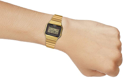 Casio A700WG-9ADF Orologio Digitale Vintage Dorato - Iconico Anni '80 Unisex