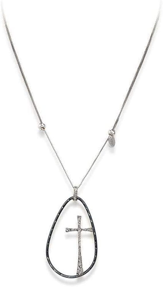 AMEN COLLANA PER DONNA CON CIONDOLO CROCE stile sacro ref. CLGNB