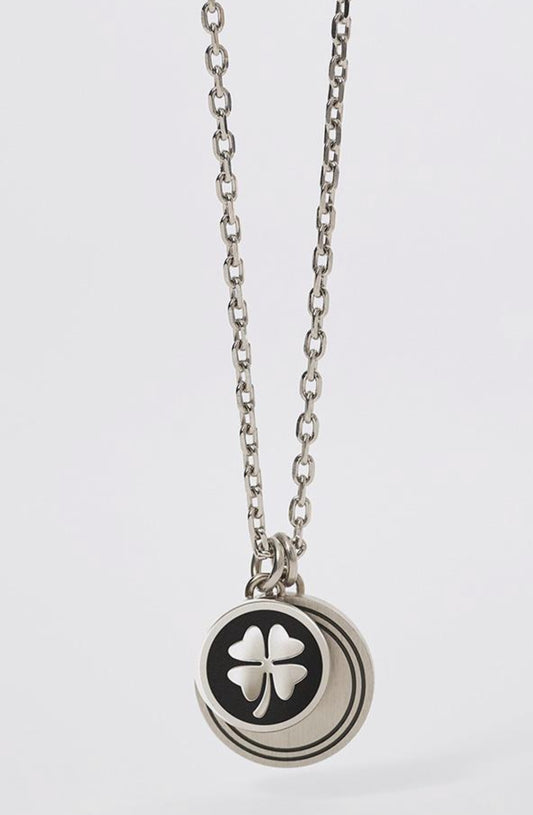 Collana uomo 2Jewels acciaio con ciondolo quadrifoglio portafortuna