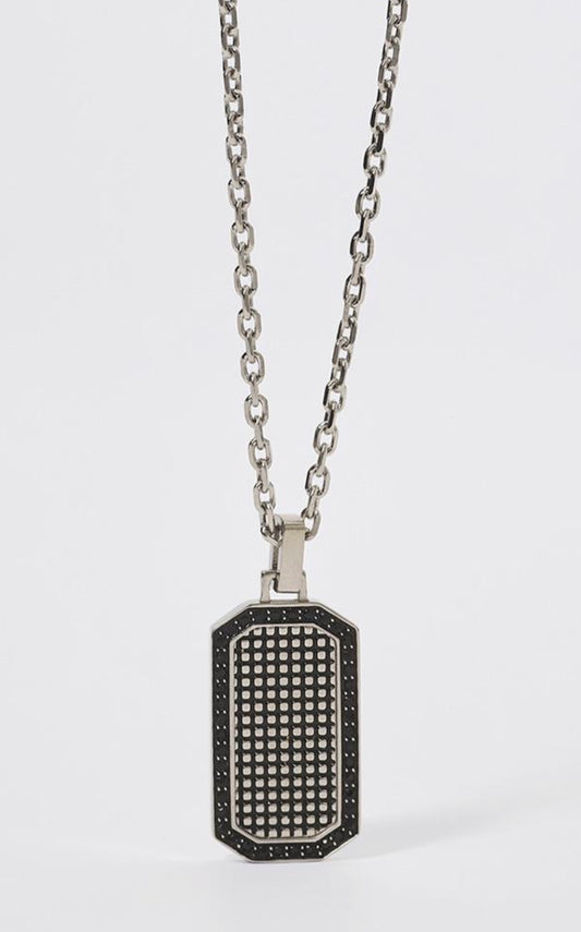 2Jewels collana per uomo in acciaio con cristalli 251811 ciondolo piastrina