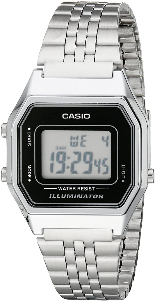 CASIO Orologio Digitale Vintage Al Quarzo Multifunzione In Acciaio Per Donna