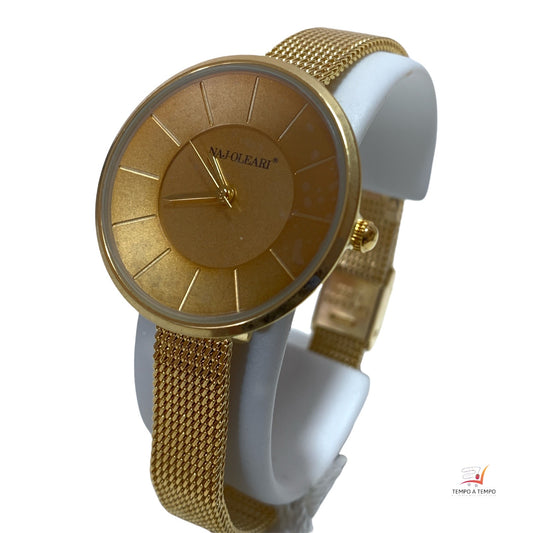 OROLOGIO DA POLSO DA DONNA NAJOLEARI IN ACCIAIO COLORE ORO AL QUARZO NJ208