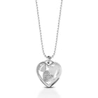 Collana Donna OpsObjects OPSCL482 Acciaio Microsfere Cuore Cristalli 70cm