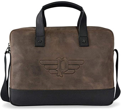 BORSA UFFICIO POLICE NOTEBOOK IN PELLE SCAMOSCIATA TRACOLLA PT422137