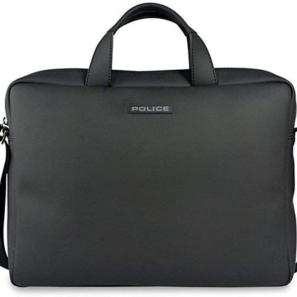 Nuovo Borsa Ufficio Uomo Ecopelle Nera Tracolla PT432191 Lavoro Notebook