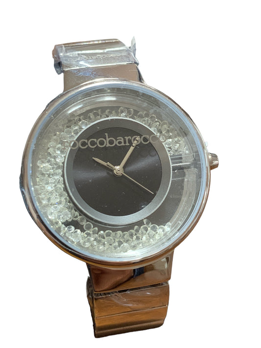Roccobarocco Orologio in Acciaio Per Donna Cassa Trasparente Con Cristalli