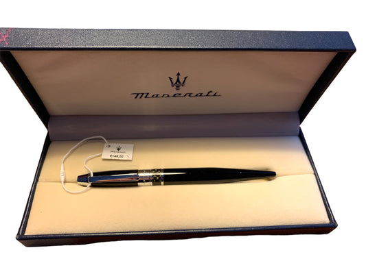 Penna Roller corpo in Metallo Nero Maserati Elegante Regalo Professionista