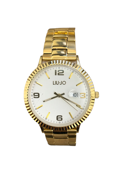 LIUJO OROLOGIO IN ACCIAIO DORATO UOMO QUADRANTE BIANCO TLJ1632