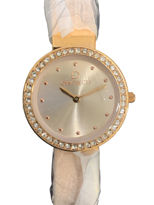 Orologio donna acciaio ip rosa semirigido pietre OPSOBJECTS casual