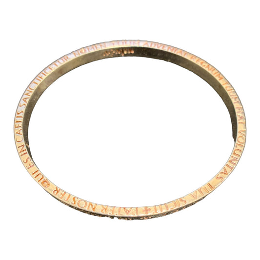 AMEN bracciale rigido tipo schiava con preghiera Padre Nostro latino cod. BRPNB-S
