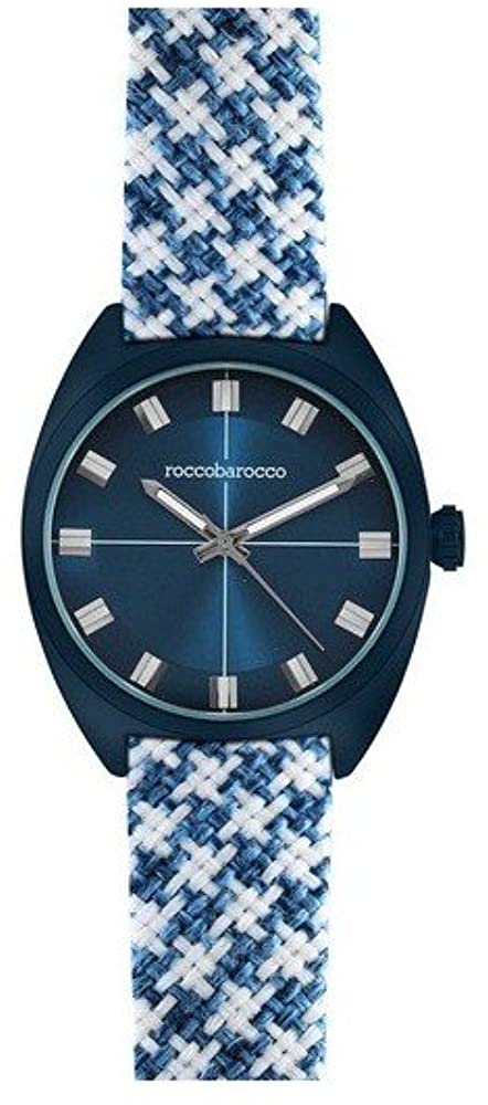 Roccobarocco Orologio Uomo Al Quarzo Con Cinturino In Pelle e Tessuto