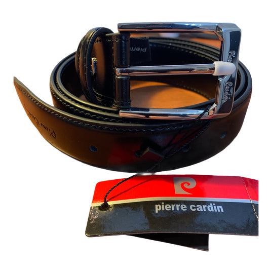 CINTURA DA UOMO PIERRE CARDIN COLORE NERO LUCIDO ROB01 110CM