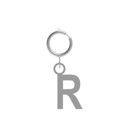 Charm Lettera Iniziale Acciaio 10BuoniPropositi Ciondolo Personalizzato