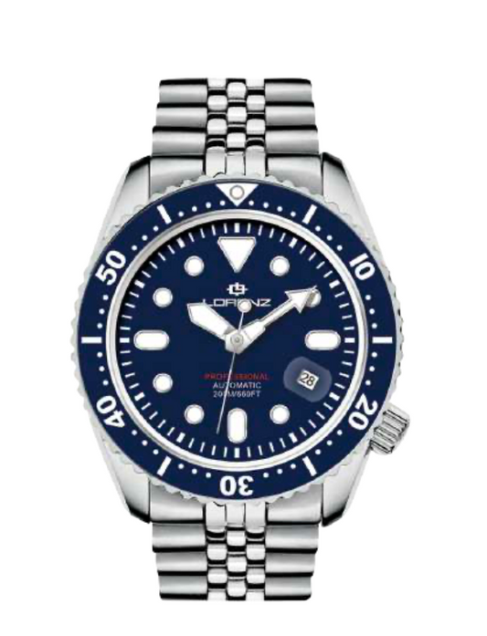 LORENZ OROLOGIO AUTOMATICO SHARK 3 QUADRANTE BLU SUBMARINE 030138EE