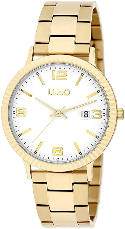 LIUJO OROLOGIO IN ACCIAIO DORATO UOMO QUADRANTE BIANCO TLJ1632