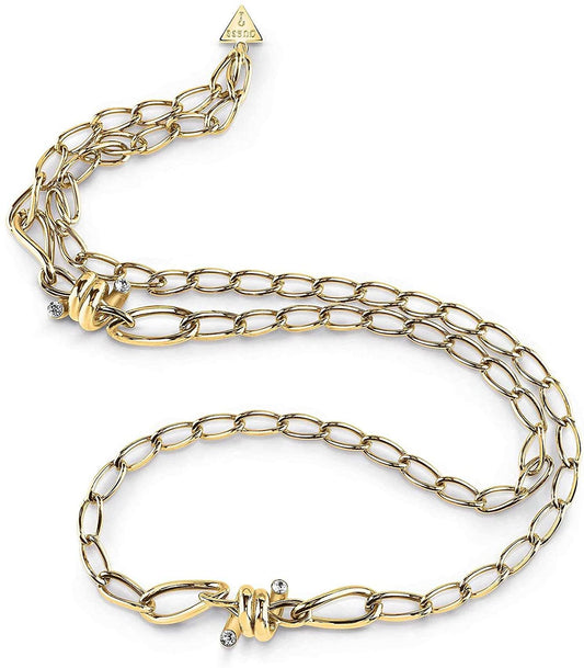 GUESS COLLANA DA DONNA IN ACCIAIO DORATO CON CIONDOLO NODO UBN29028