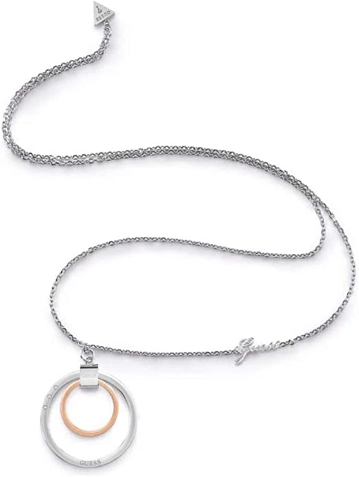 GUESS collana per donna collezione circle in acciaio bicolore UBN29033