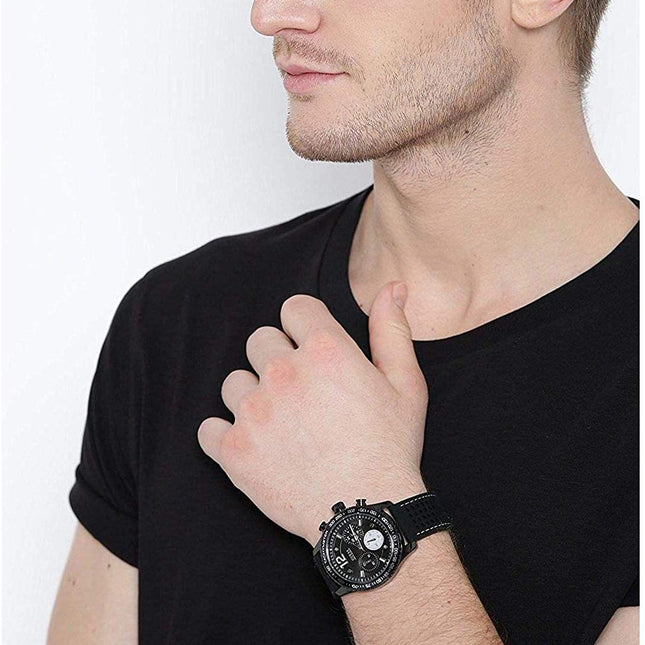 Orologio Guess Uomo W0971G1 Cronografo Acciaio Silicone Nero