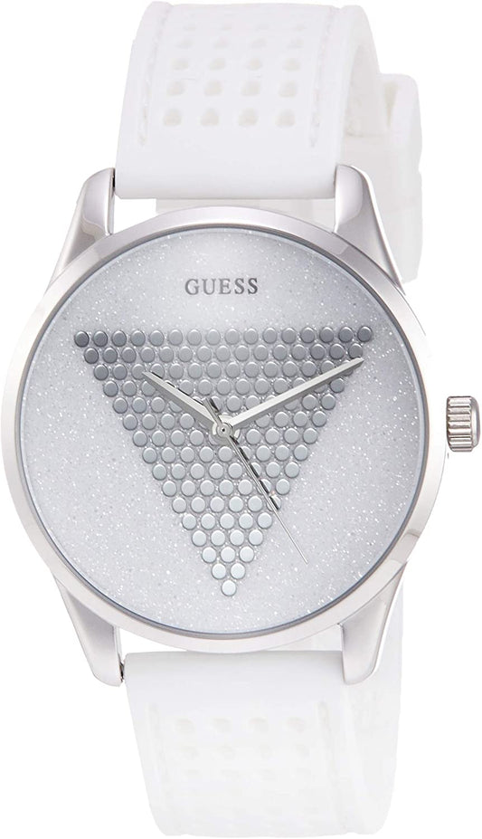GUESS orologio per donna in acciaio e silicone bianco casual al quarzo W1227L1