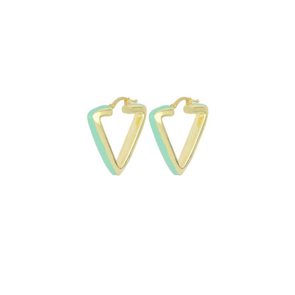 ORECCHINI IN ARGENTO 925 PER DONNA CON BANDA SMALTATA